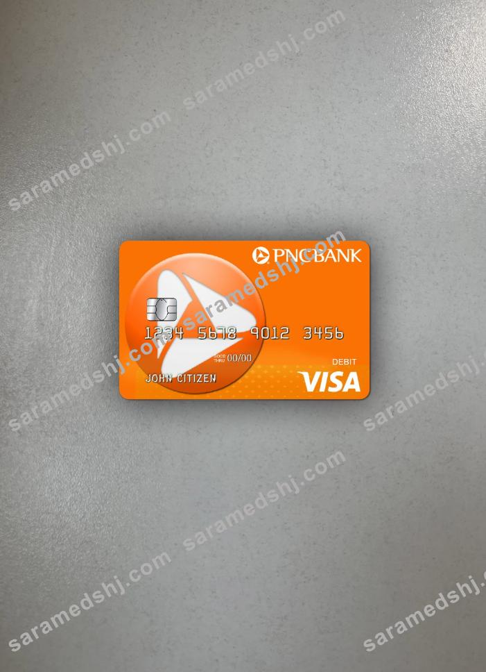 USA PNC bank Visa Debit card photolook front